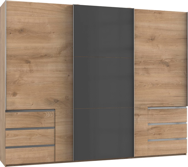 Fresh To Go Schwebetürenschrank »Laval«, inkl. zusätzlichen Einlegeböden, Schubkasteneinsatz und Selbsteinzug