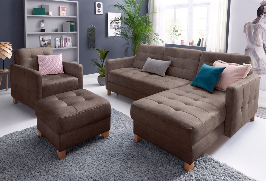 exxpo - sofa fashion Ecksofa, wahlweise mit Bettfunktion
