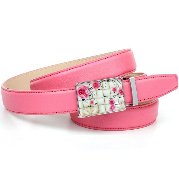 Anthoni Crown 2, 5 cm Stilvoller Gürtel in Rose mit Sommerfeeling