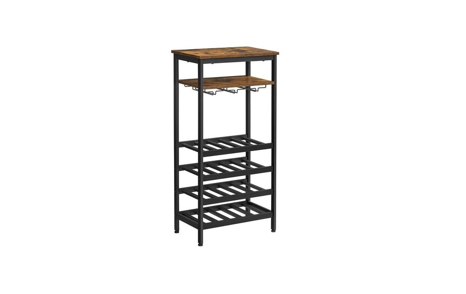 VASAGLE Weinregal »32 cm x 50 cm, Braun/Schwarz«