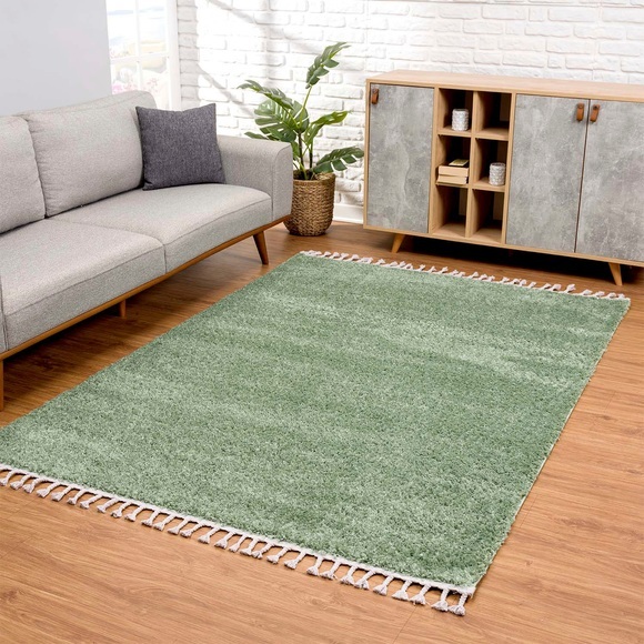 Carpet City Hochflor-Teppich »Pulpy 100«, rechteckig, 30 mm Höhe, mit Fransen, Wohnzimmer
