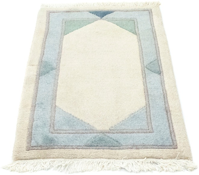 morgenland Wollteppich »Nepal Teppich handgeknüpft beige«, rechteckig, 15 mm Höhe, handgeknüpft