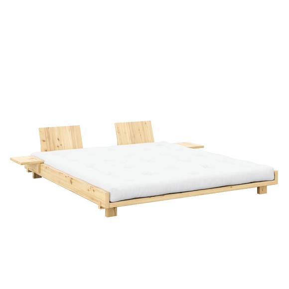 Karup Design Bettgestell »Social Bed, Bett mit oder ohne verstellbares Zubehör, ohne Matratze«, Bett wahlweise mit oder ohne Rückenlehnen und Ablagen. Ohne Matratze