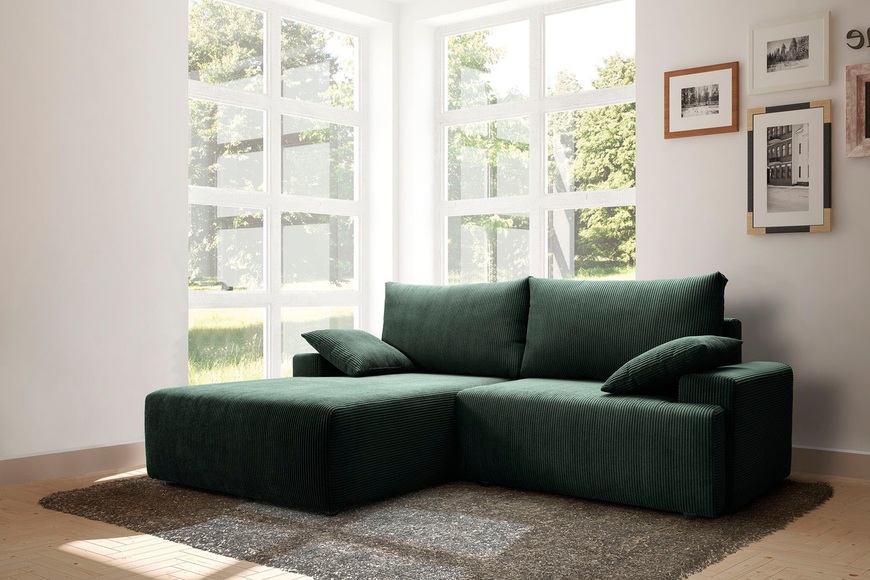 exxpo - sofa fashion Ecksofa, mit Federkern, inklusive Bettfunktion und Bettkasten in verschiedenen Cord-Farben