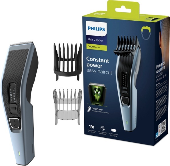 Philips Haar- und Bartschneider HC3530/15, Series 3000, Aufsätze: 2 Stk., Trimmaufsatz, Bartkamm