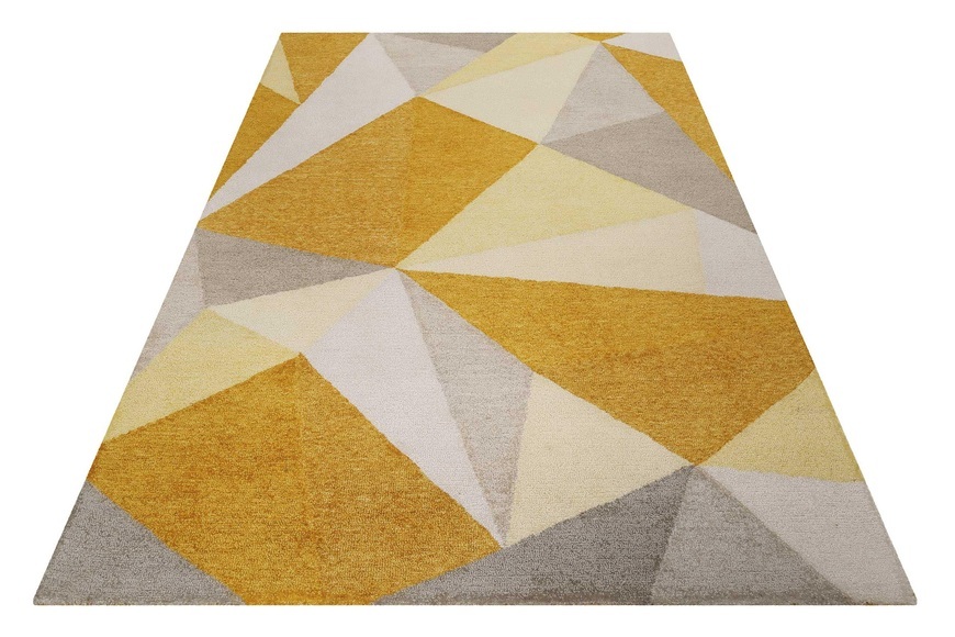 Wecon home Teppich »Next Time 2.0«, rechteckig, modern, handgefertigt, geometrisches Design für Wohn-, Schlafzimmer
