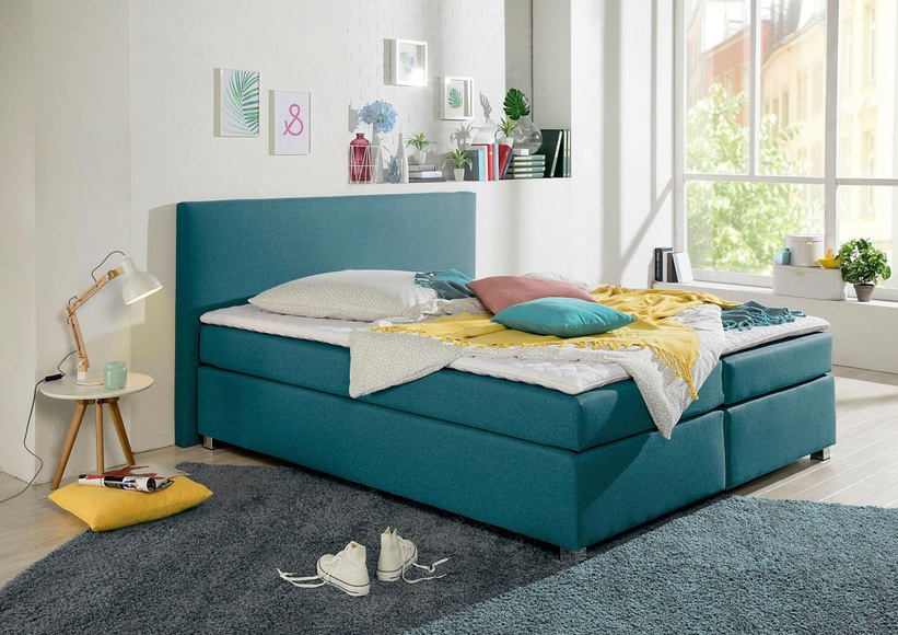 INOSIGN Boxspringbett »Eliana«, inkl. Topper, in 4 Breiten, 3 Matratzenarten und 2 Härtegraden