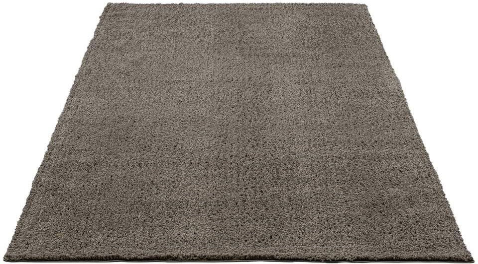 Carpet City Hochflor-Teppich »Plainy«, rechteckig, 30 mm Höhe, Polyester, Langflor Uni Rosé, Wohnzimmer