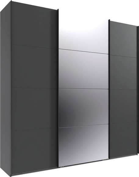 Wimex Kleiderschrank »Mugano, Made in Germany, Lieferung bis in Deine Etage und Stellort«, (wähle Deine Ausstattung: Basic oder Premium!), 3 Schwebetüren, grosse Grössen, mit oder ohne Spiegel, Metallgriffe