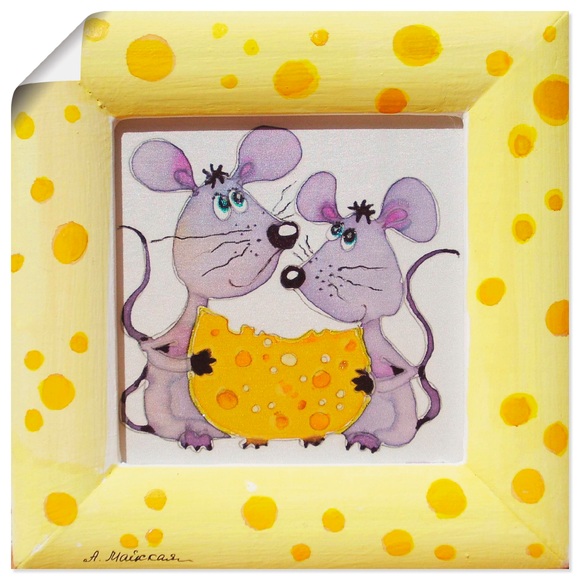 Artland Wandbild »Mäuse mit Käse«
