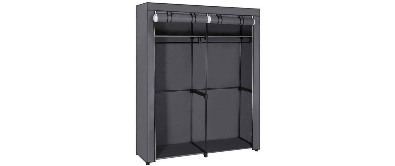 Songmics - Kleiderschrank, faltbar, 140 x 43 x 174 cm, grau RYG02GY
