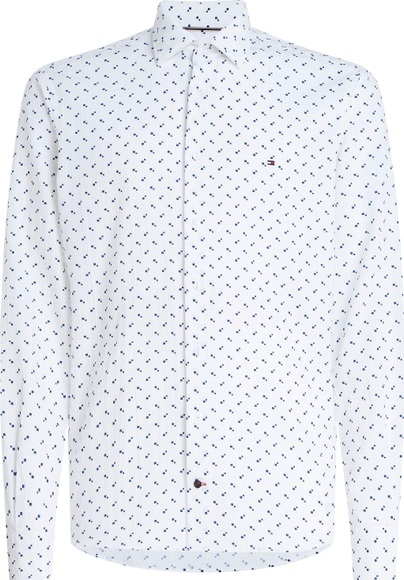 Tommy Hilfiger TAILORED Businesshemd »CL-W SEERSUCKER PRINT RF SHIRT«, mit Tommy Hilfiger Logostickerei