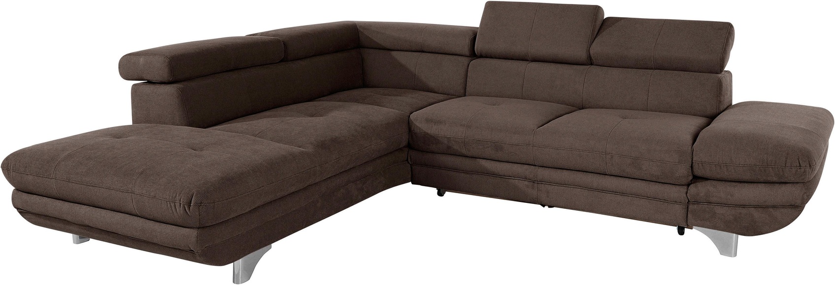 COTTA Ecksofa, inklusive Kopf- und Armteilverstellung, wahlweise mit Bettfunktion