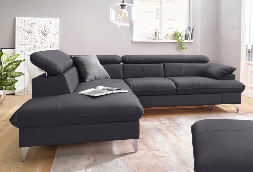 COTTA Ecksofa »Caluso«, inklusive Kopfteilverstellung, wahlweise mit Bettfunktion