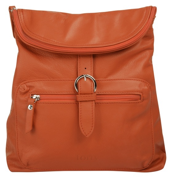 forty° Cityrucksack, echt Leder, Made in Italy