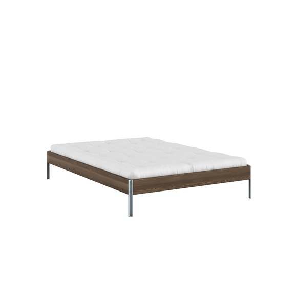 Karup Design Bettgestell »CORE BED Bodenbett, Holzrahmen, Futonbett, Jugendbett, Holzbett«, Massivholzbett mit Lattenrost, Kiefer massiv, Doppelbett ohne Kopfteil