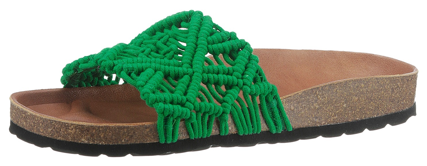 VERBENAS Pantoffel »Raga Roda«, in gehäkeltem Look