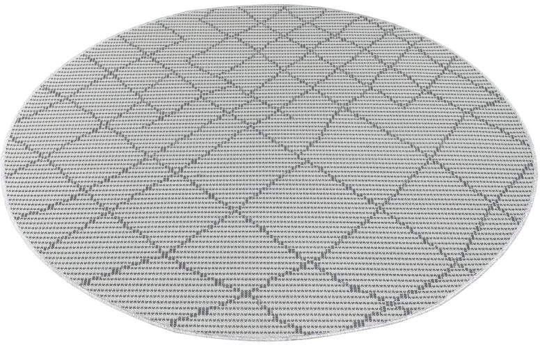 Carpet City Teppich »Palm«, rund, 5 mm Höhe, Wetterfest & UV-beständig, für Balkon, Terrasse, Flur, Küche, flach gewebt