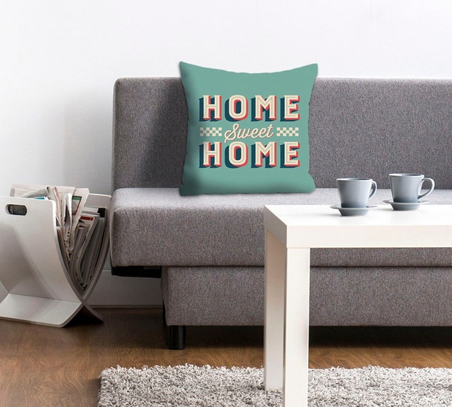 queence Dekokissen »Home sweet Home«, (1 St.), mit Schriftzug