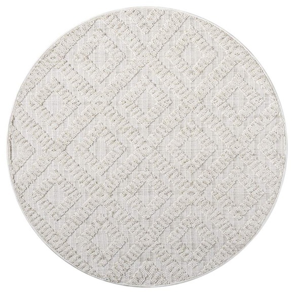 Carpet City Teppich »CLASICO 8927«, rund, Kurzflor, Hochtief-Muster/ 3D-Effekt Rauten, Wohnzimmer