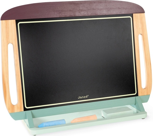 Janod® Tisch- und Kreidetafel, braun/türkis