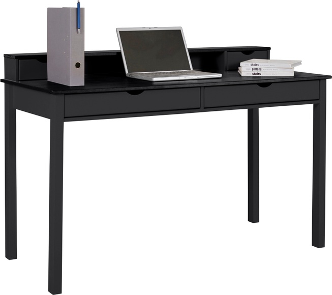 my home Schreibtisch »Gava«, aus massiven Kiefernholz, mit praktischen Griffmulden, in unterschiedlichen Farbvarianten, Breite 140 cm
