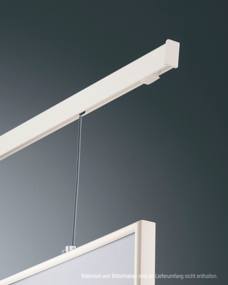 GARESA Gardinenschiene »Bilder- oder Aluminiumschiene«, 1 läufig-läufig, Wunschmasslänge, Wandmontage, Deckenmontage, verlängerbar, einfache Montage, Endkappe