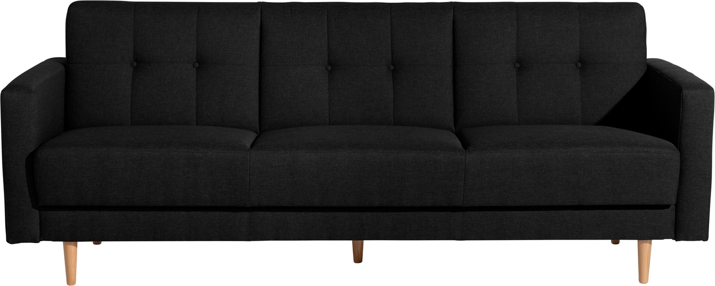 Max Winzer® 3-Sitzer »Jesper«, Schlafsofa mit Knopfheftung im Rücken, inklusive Bettkasten