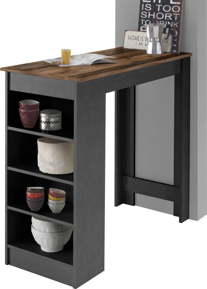 HBZ Bartisch »Mojito«, Bartisch mit Regal beidseitig montierbar
