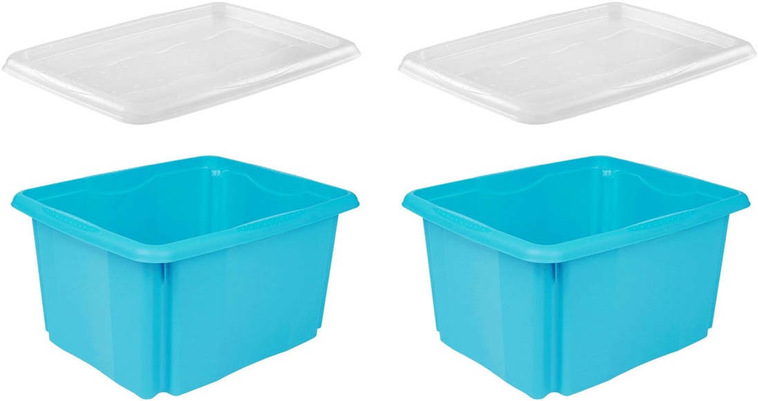 keeeper Aufbewahrungsbox »emil«, (Set, 2 St., 2), aufeinander stapelbar