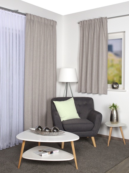 Home Basics Gardine »SANDO Set«, (3 St.), Fertigschal, blackout