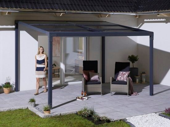 KONIFERA Anbaupavillon »Anguilla«, BxT: 300x400 cm, Aluminium, Polycarbonat-Dachplatten