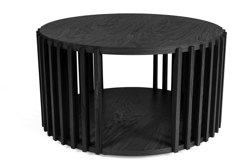 andas Couchtisch »Drum«, Holzfurnier aus Eiche, Sprossen aus massiver Eiche