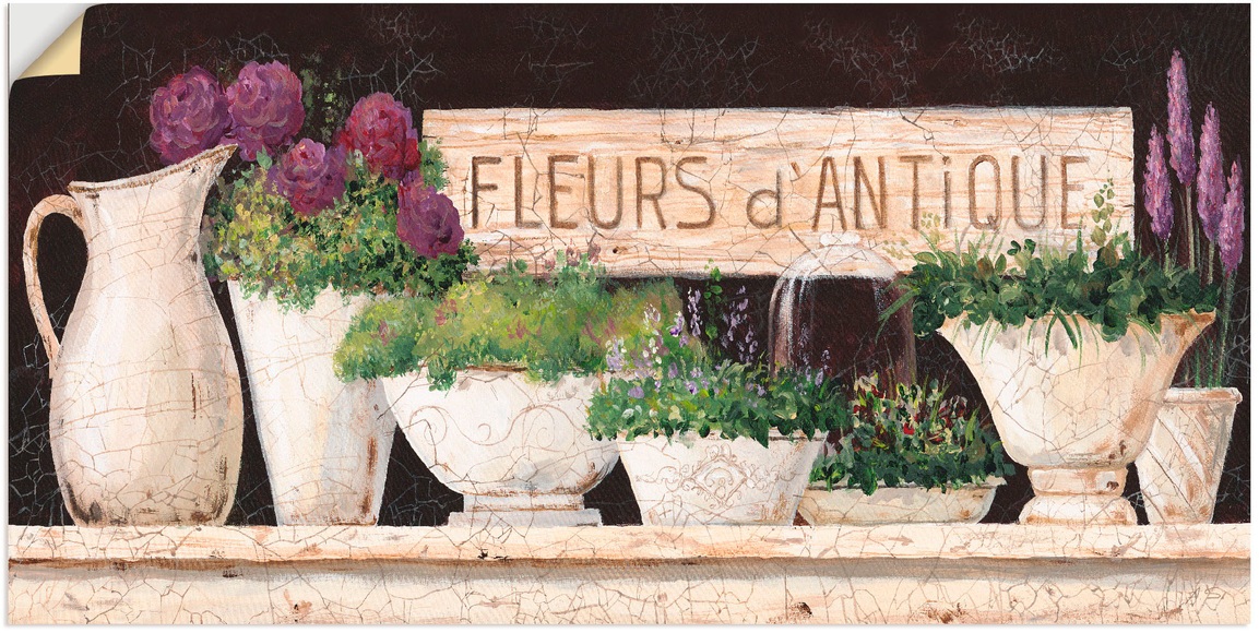 Artland Wandbild »Antike Blumen«