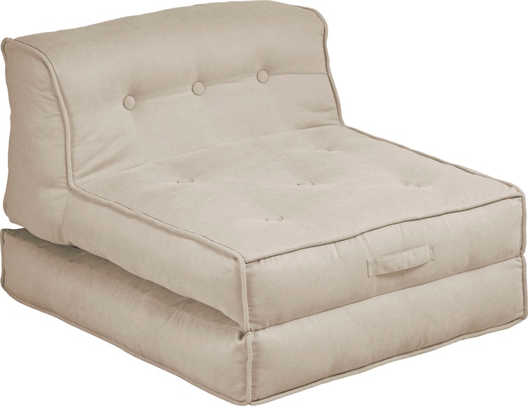 my home Sessel »Caspar«, Loungesessel in 2 Grössen, mit Schlaffunktion und Pouf-Funktion.