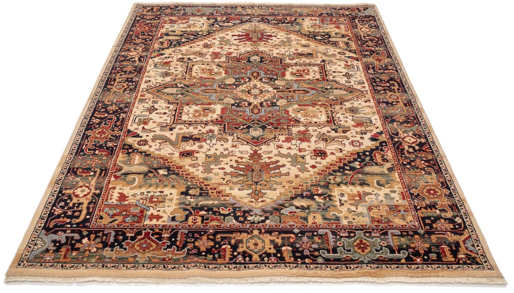 THEKO Wollteppich »Saharna 2886«, rechteckig, 10 mm Höhe, reine Wolle, Orient-Optik, mit Fransen, Wohnzimmer