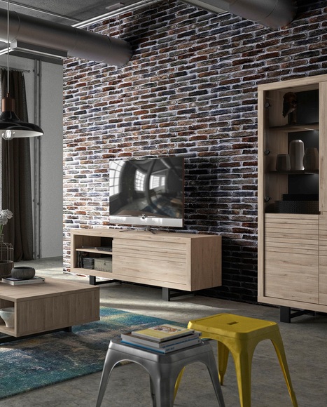 Gami TV-Bank »Clay«, mit dekorativen 3D-Elementen