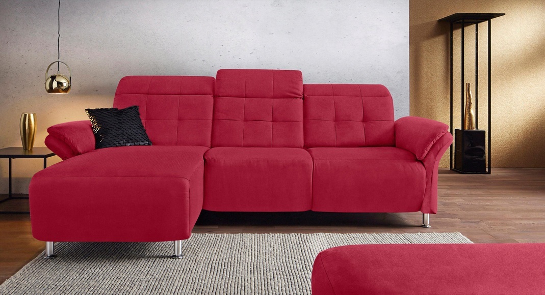 Places of Style Ecksofa »Manhattan«, 2 Sitze mit elektrischer Relaxfunktion, verstellbare Armlehnen