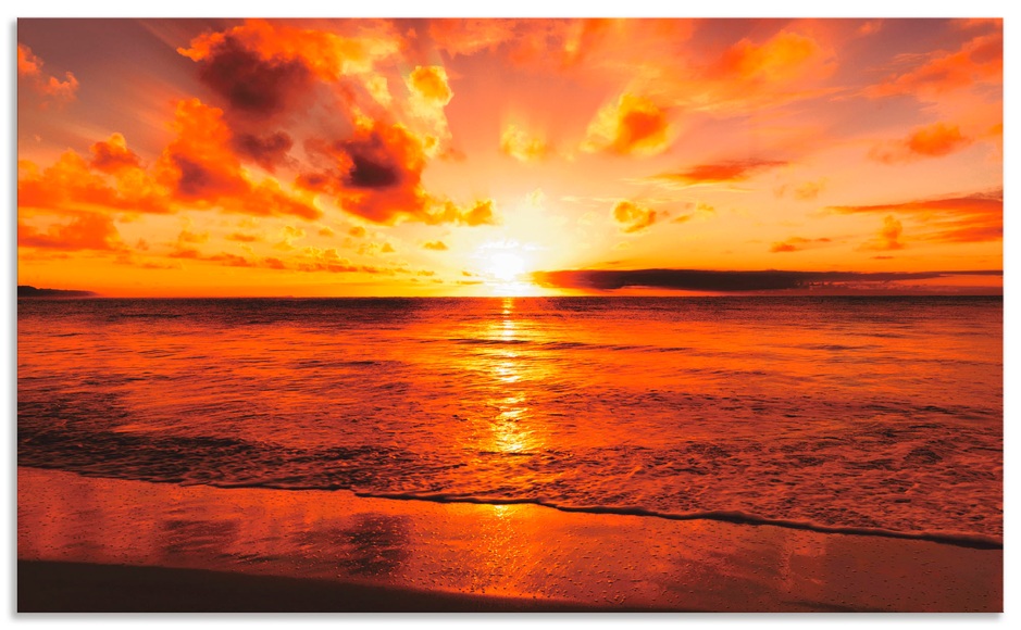 Artland Küchenrückwand »Schöner Sonnenuntergang Strand«