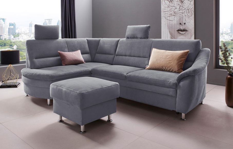 Places of Style Ecksofa »Cardoso«, Federkern, wahlweise mit Bett, Schubkasten
