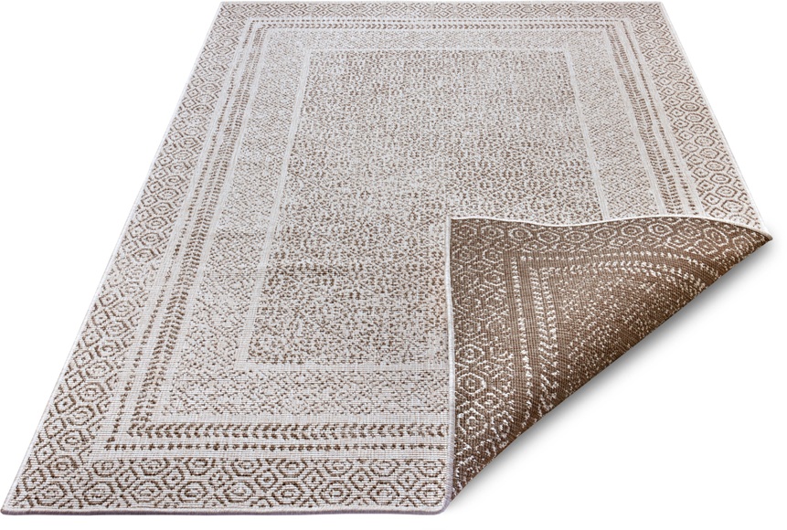 Home affaire Teppich »Bernard«, rechteckig, 5 mm Höhe, In-und Outdoor Teppich, Garten, Robust, Pflegeleicht, Flachgewebe, Wendeteppich, idealer Teppich für Wohnzimmer, Balkon, Terrasse