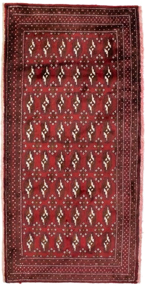 morgenland Wollteppich »Turkaman Teppich handgeknüpft rot«, rechteckig, 8 mm Höhe