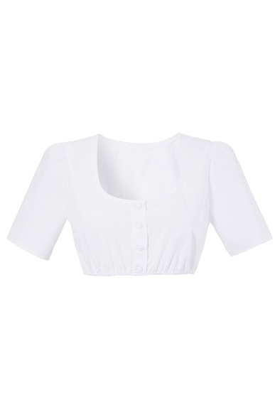 Love Nature Dirndlbluse mit Gummizug am Saum