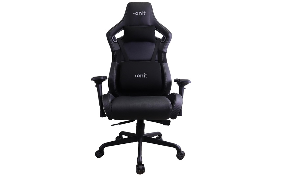 onit Gaming Stuhl Premium Schwarz/Grau Grau Schwarz