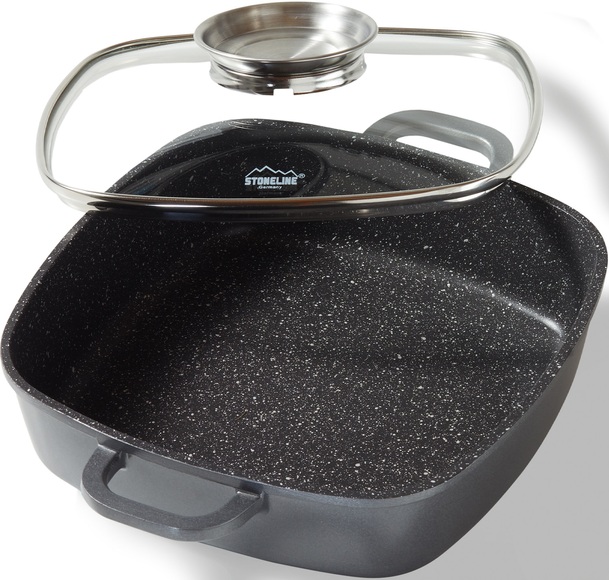 Stoneline Eckpfanne 6,7 cm Randhöhe Stoneline anthrazit