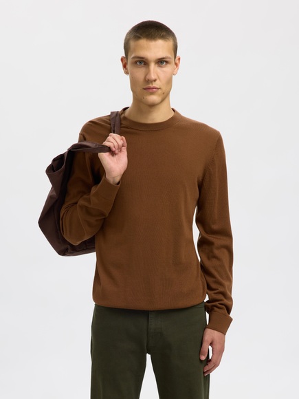 SELECTED HOMME Strickpullover »SLHTRAY LS KNIT MERINO CREW NECK NOOS«