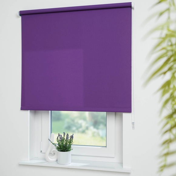 Liedeco Seitenzugrollo »Uni«, Lichtschutz, mit Bohren, freihängend, Welle 36 mm stabiler Kettenzug