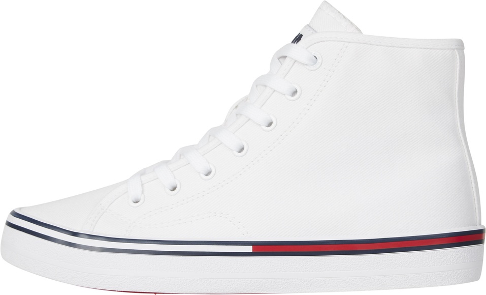 Tommy Jeans Plateausneaker »TOMMY JEANS ESSENTIAL MID WMN«, mit Streifen im Plateau