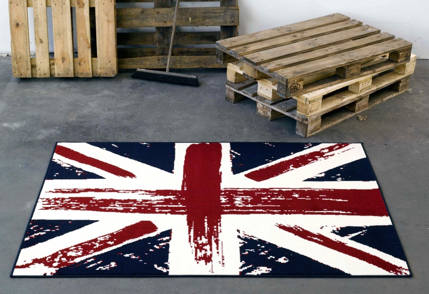 Designteppich, »Union Jack Vintage«, HANSE Home, rechteckig, Höhe 9 mm, maschinell getuftet