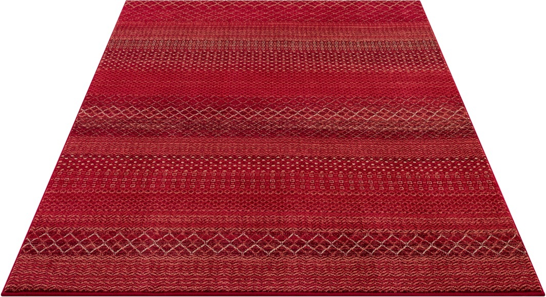 Timbers Teppich »Wisconsin«, rechteckig, 22 mm Höhe, Boho Look, Berber-Optik, Rauten-Design, Wohnzimmer